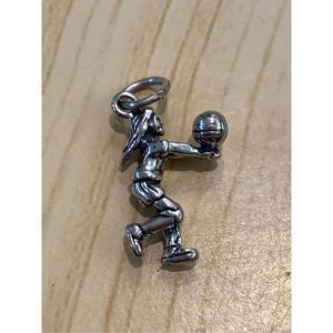 Volleyball Server Sterling Silver Jewelry Charm #sports #volleyball